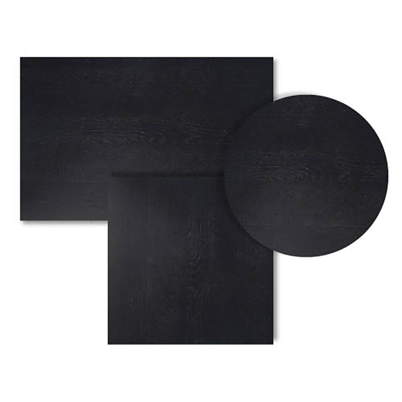 Tischplatte Eiche massiv schwarz gebeizt