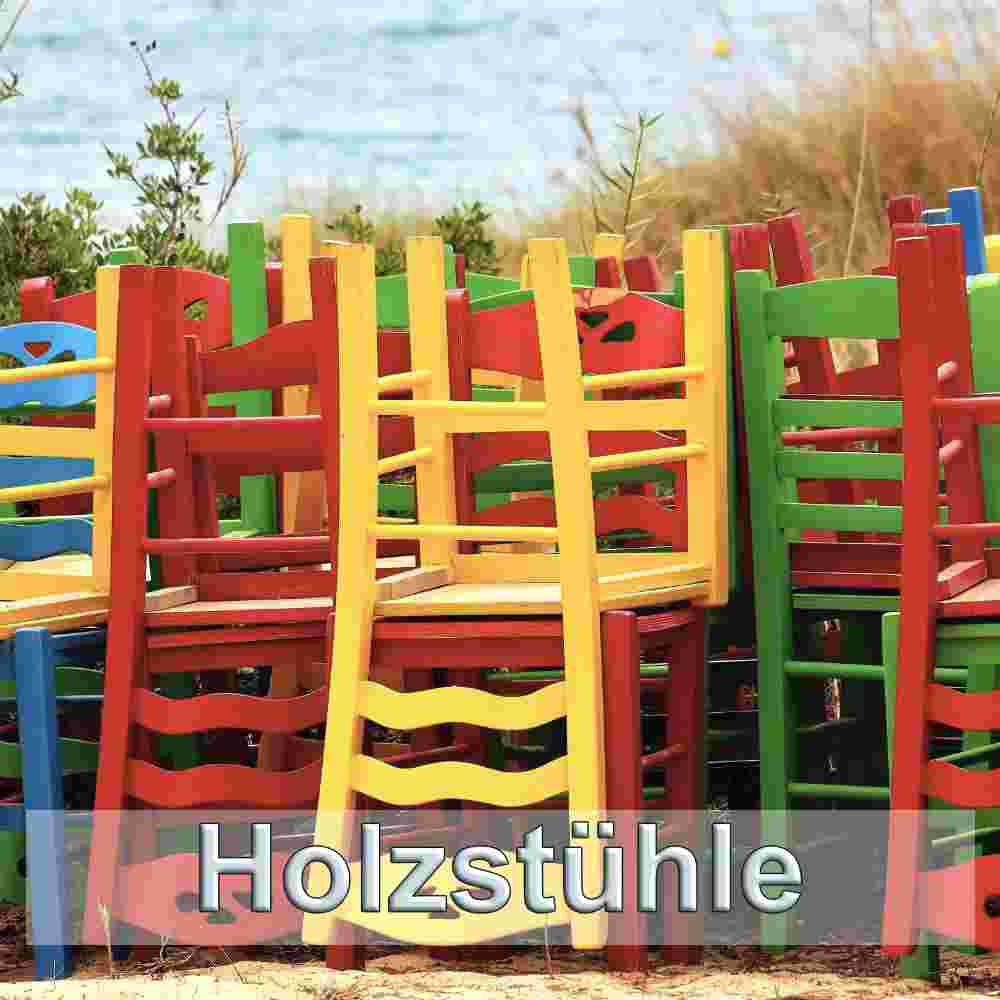 Holzstühle in allen Farben