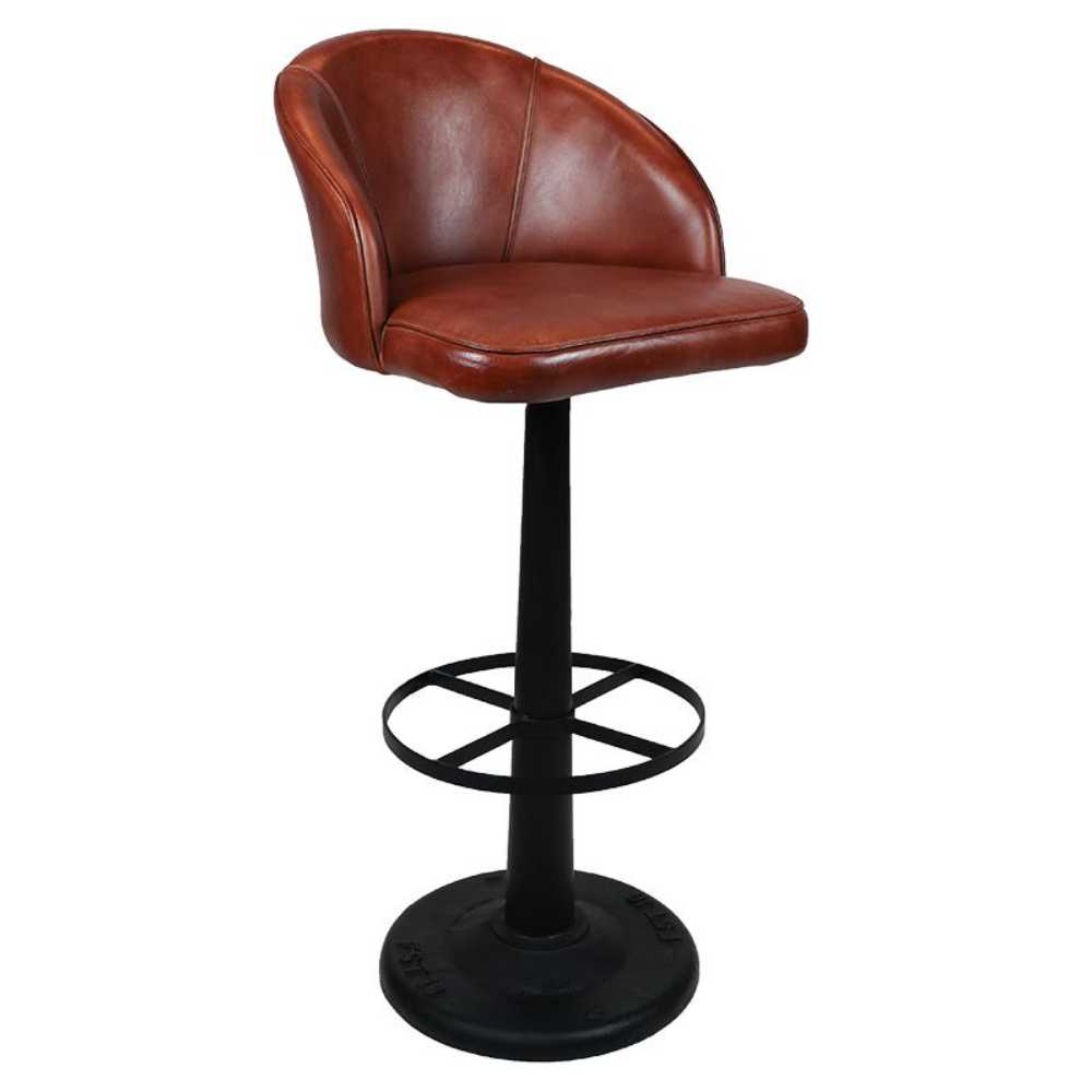 Büffelleder-Barhocker Rayce