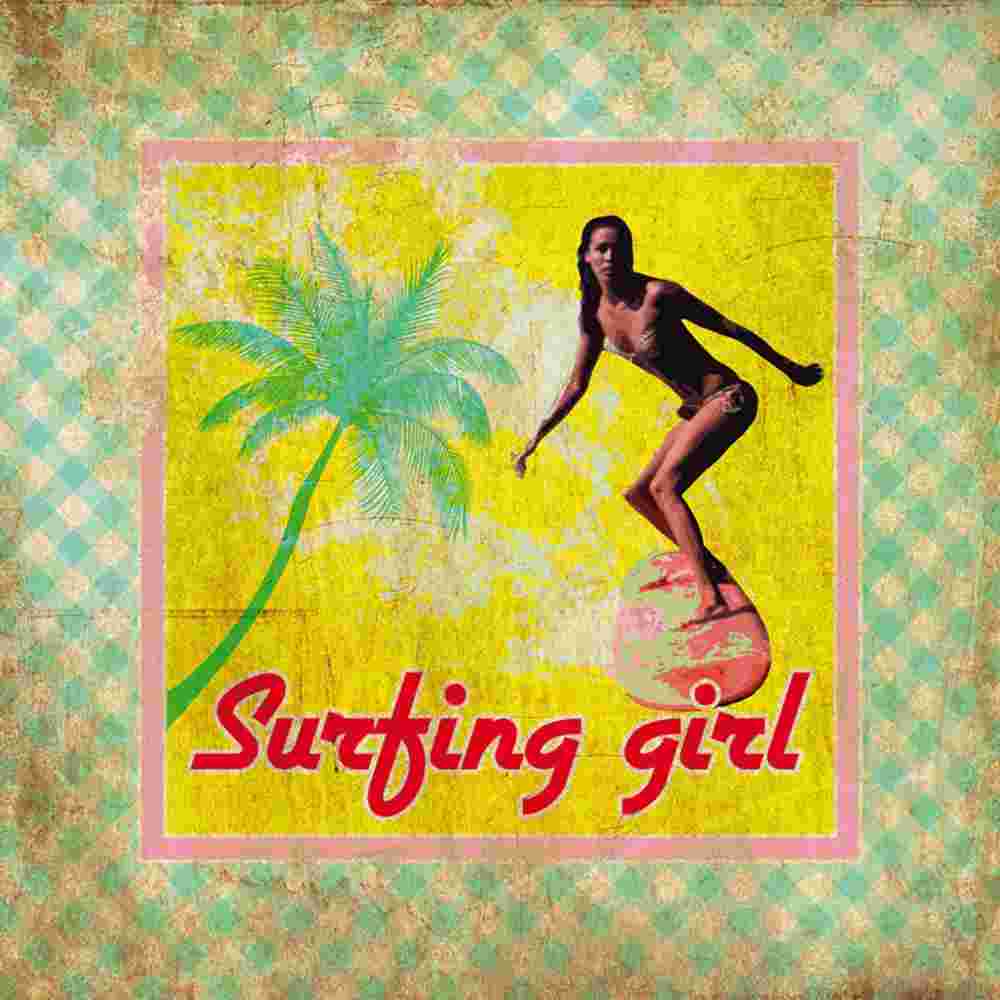 Werzalittischplatte Surfing Girl