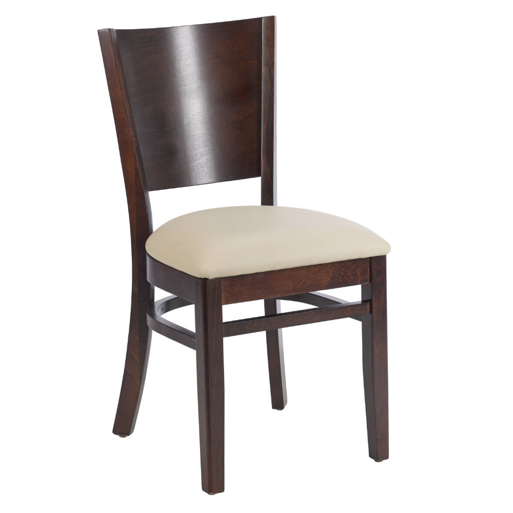 Bistrostuhl Lynn mit beige Polsterung für Restaurant und Esszimmer